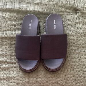 Torrid Dark Slide Sandals